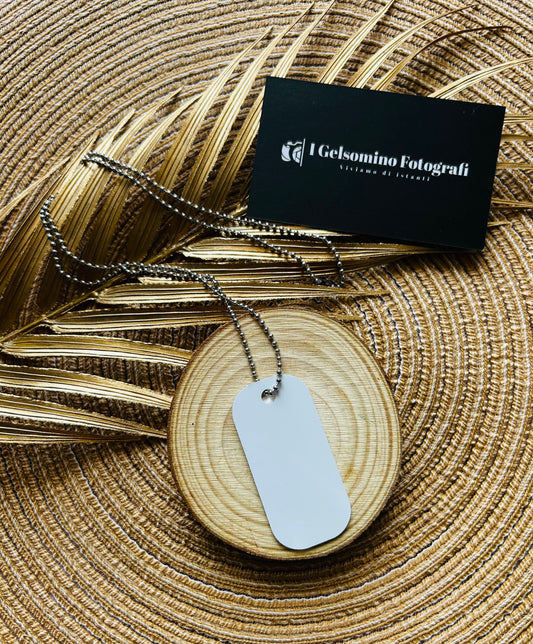 COLLANA TARGHETTA MILITARE CON CATENINA