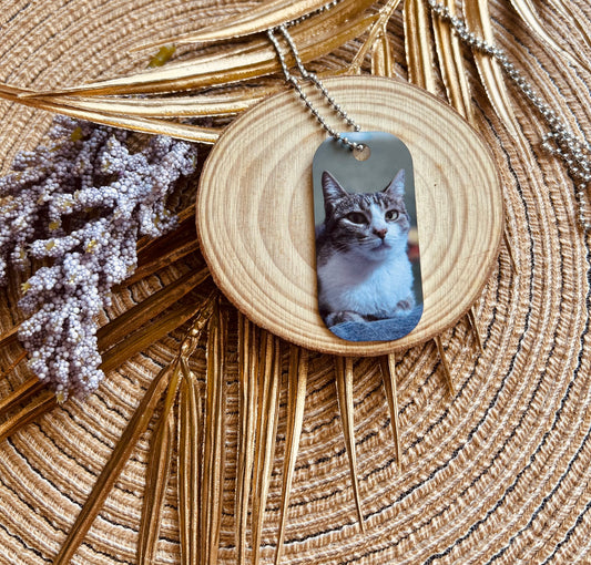 COLLANA TARGHETTA MILITARE CON CATENINA