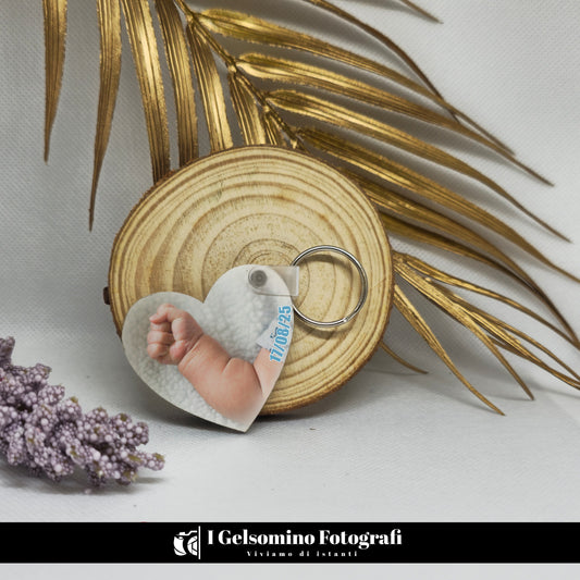 PORTACHIAVI IN LEGNO CUORE FRONTE-RETRO PERSONALIZZAMI