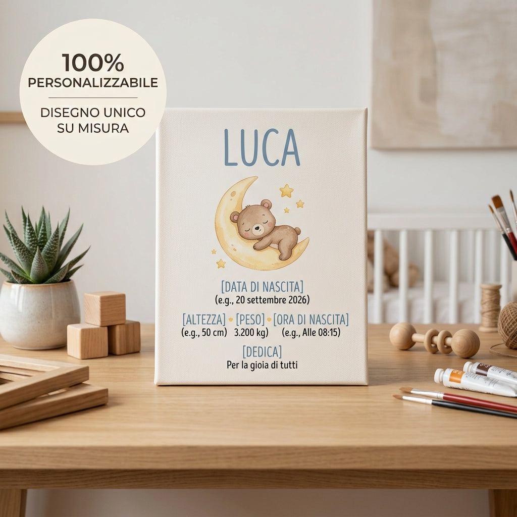 TELA NASCITA SU MISURA-DESIGN UNICO E 100% PERSONALIZZATO