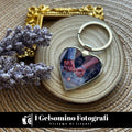 PORTACHIAVE CUORE IN ACCIAIO CON STAMPA PERSONALIZZATA