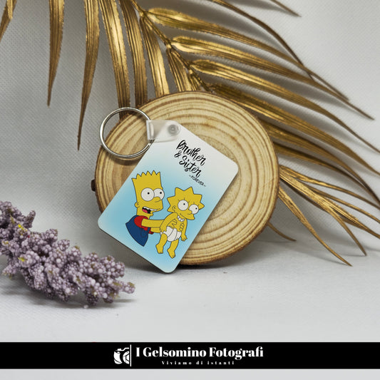 PORTACHIAVI IN LEGNO QUADRATO FRONTE-RETRO PERSONALIZZAMI